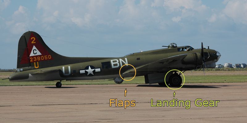b17 flaps and landing gear